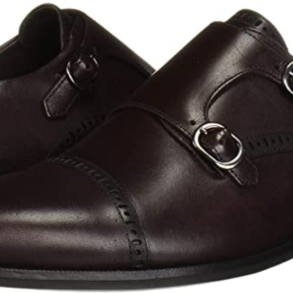 MARC JOSEPH NEW YORK Men\'s Leather Double Monk Dress Shoe Oxford Wine Size US 9 main image 6